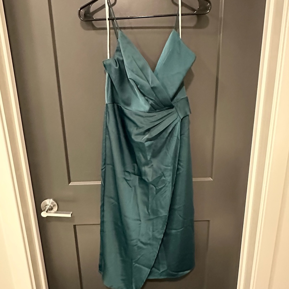 Lulu's Teal Asymmetrical Dress